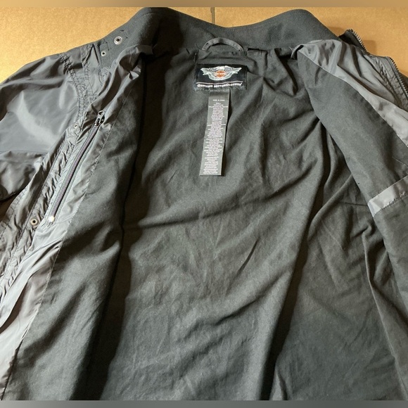 Y2K Harley-Davidson Men's  venture lightweight nylon jacket charcoal size XL - Picture 3 of 8